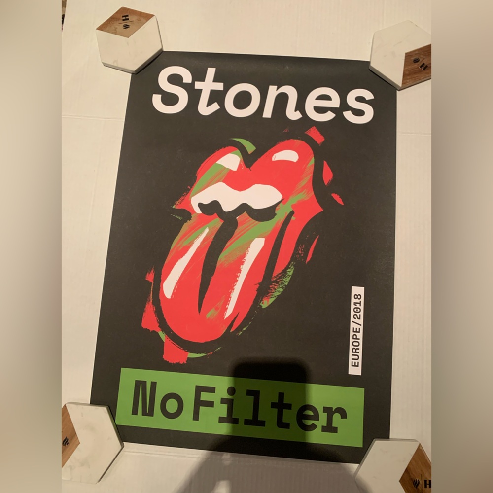 The Rolling Stones No Filter Poster - Red, Green, Black